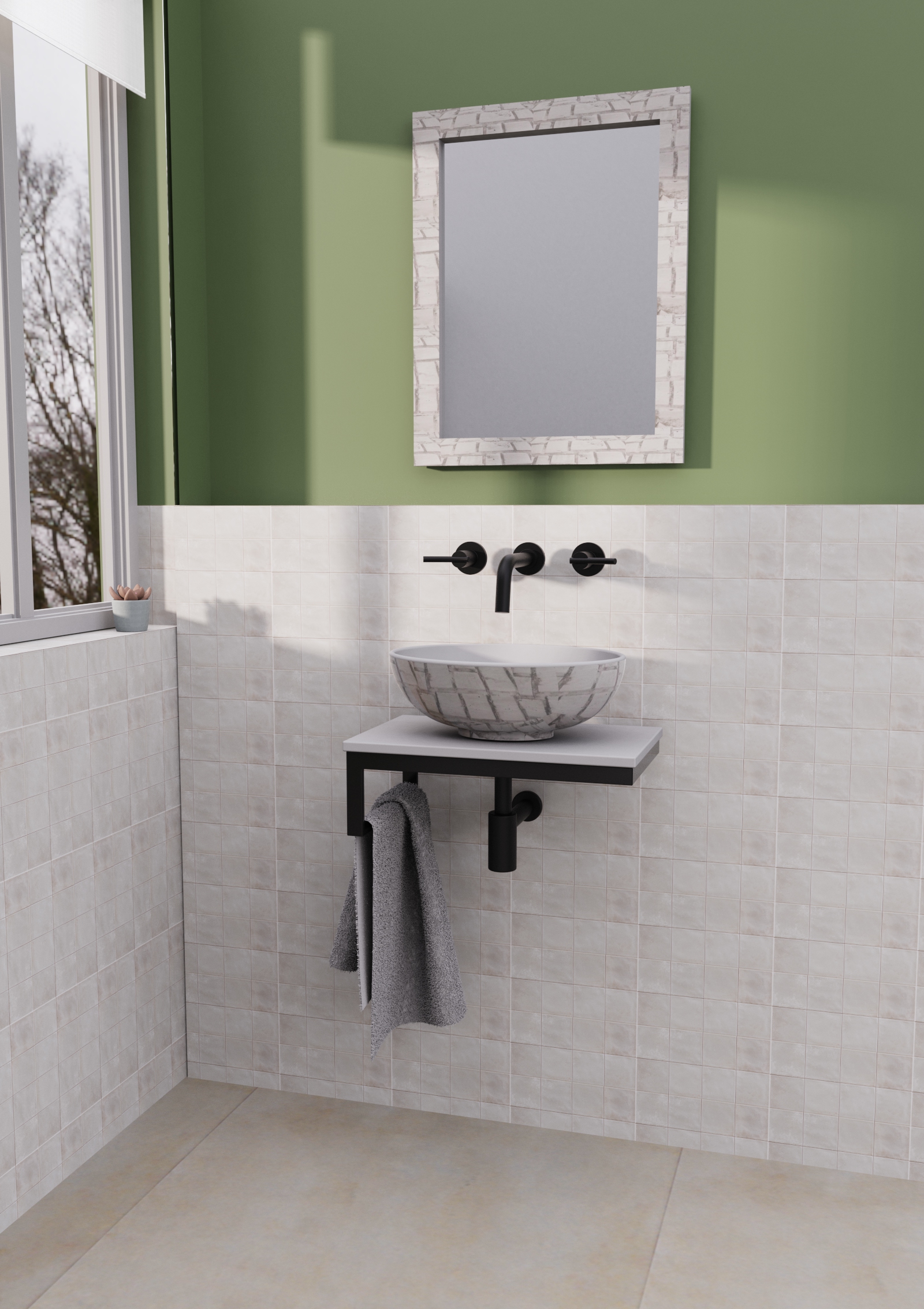 Soporte Gaia con Toallero